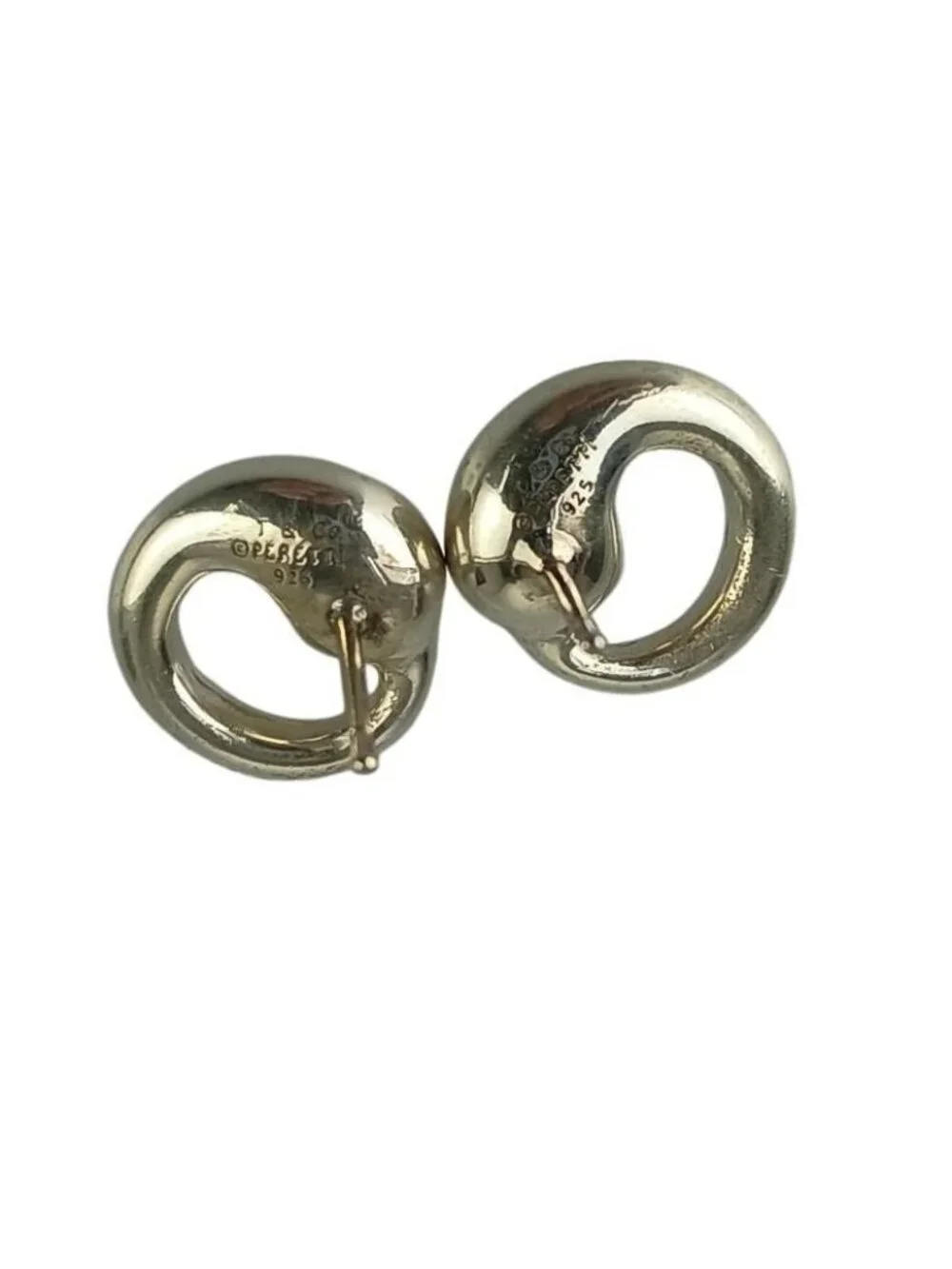 Tiffany & Co Earrings Elsa Peretti Eternal Circle 925 Sterling Silver